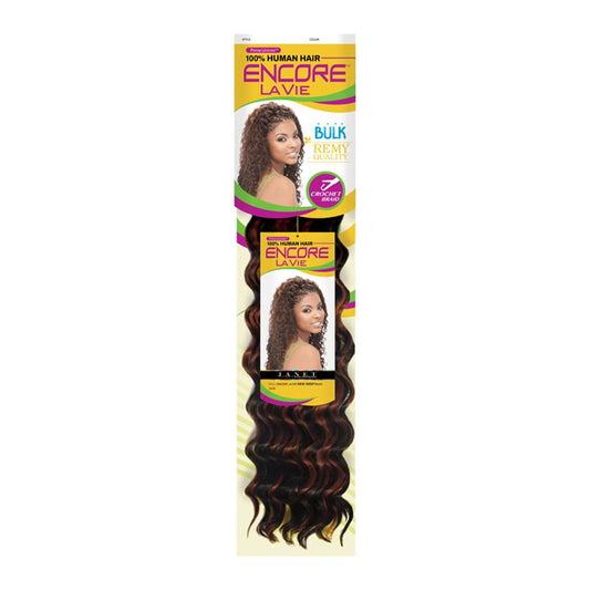 Janet Collection Encore La Vie 100% Human Hair Crochet Braid NEW DEEP BULK (14"-18")