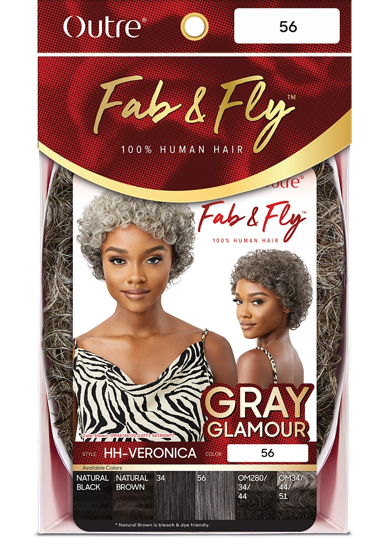 Outre Fab & Fly Gray Glamour Full Cap Wig HH - VERONICA