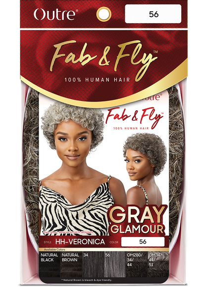 Outre Fab & Fly Gray Glamour Full Cap Wig HH - VERONICA