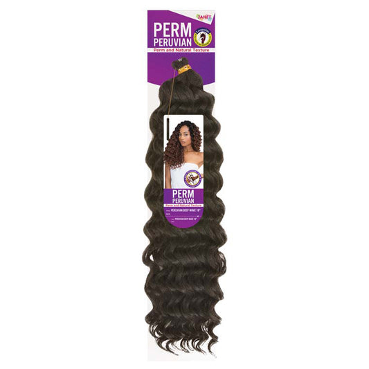 Janet Collection Perm Peruvian Crochet Bulk Braid DEEP WAVE 18"