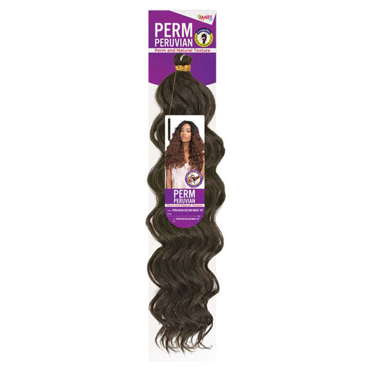 Janet Collection Perm Peruvian Crochet Bulk Braid OCEAN WAVE 18"