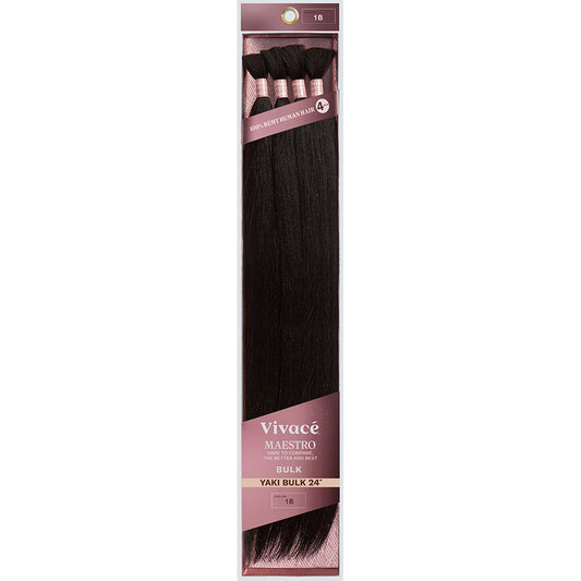 Vivace Maestro 100% Remy Human Hair Braids YAKI BULK (18"-24")